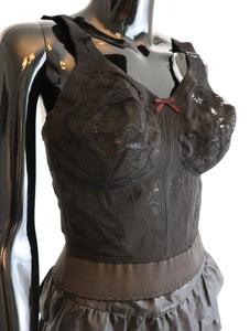 Vintage Black Bustier Bra