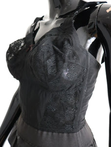 Vintage Black Bustier Bra