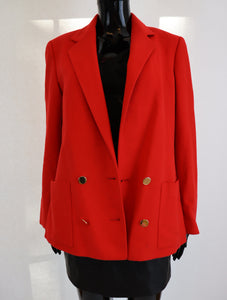 Vintage Tailored Red Wool Blazer