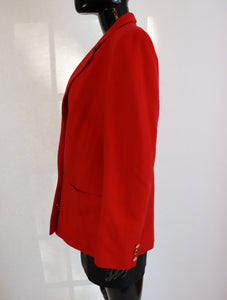 Vintage Tailored Red Wool Blazer