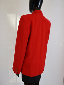 Vintage Tailored Red Wool Blazer