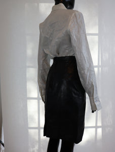 Leather Pencil Skirt