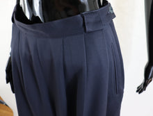 Load image into Gallery viewer, Wide Leg Navy Trousers
