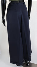 Load image into Gallery viewer, Wide Leg Navy Trousers
